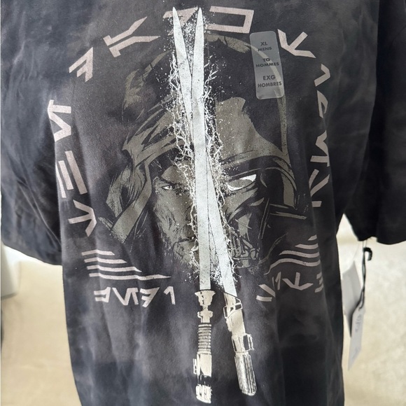 Disney Star Wars Dual Obi Wan Kenobi / Darth Vader Men’s T Shirt - Picture 2 of 9